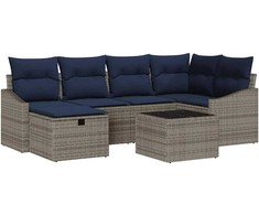 Sofos komplektas su pagalve 3 pcs poliratanas