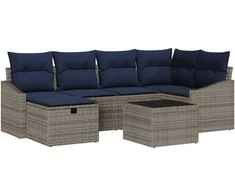 Sofos komplektas su pagalve 3 pcs poliratanas
