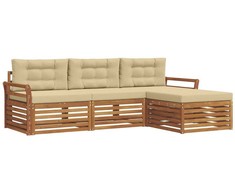 Lauko sofos komplektas Natūralus ir bežinis 254 x 162,5 x 73 cm