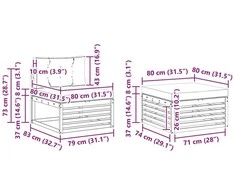 Lauko sofos komplektas 4 vnt. Natūralus ir bežinis