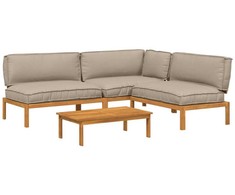 Lauko baldų komplektas Sofos komplektas 4 pcs Tortora Kietos akacijos mediena