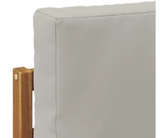 Lauko sofos komplektas 5 vnt. Natūrali ir šviesiai pilka