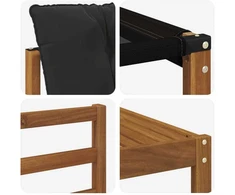 Lauko sofos komplektas 8 vnt. Natūrali ir juoda 59 x 59 x 37 cm