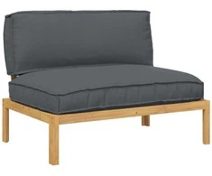 Sofa Sofos komplektas su pagalve Antracitas 120 x 92 x 69 cm