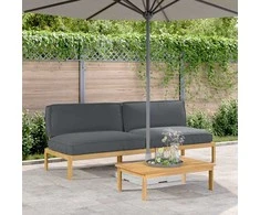Sofa Sofos komplektas su pagalve Antracitas 240 x 92 x 69 cm