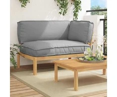 Sofa Sofos komplektas Pilka 133 x 92 x 69 cm Kietos akacijos mediena