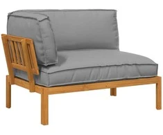 Sofa Sofos komplektas Pilka 133 x 92 x 69 cm Kietos akacijos mediena