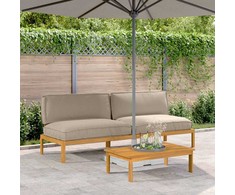 Sofos komplektas Taupe 240 x 92 x 69 cm Kietos akacijos mediena