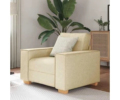 Sofa Sofos krėslas, kreminės spalvos, 100x78x84 cm, audinys