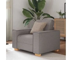 Sofa Sofos krėslas, pilkai rudas, 100x78x84 cm, audinys