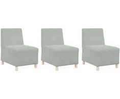 Modulinis sofa vienetas be rankų 3 pcs Šviesiai pilka