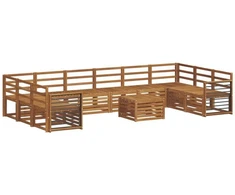 Lauko sofos komplektas 11 vnt. Natūrali