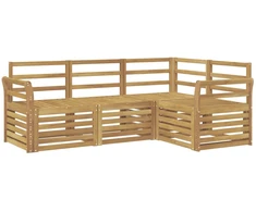 Sofų komplektai 4 pcs Balta 190 x 130,5 x 73 cm