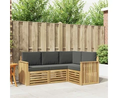 Sofų komplektai 4 pcs Balta ir antracito 187,5 x 128,5 x 73 cm