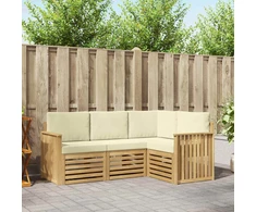 Sofų komplektai 4 pcs Balta ir kreminė 187,5 x 128,5 x 73 cm