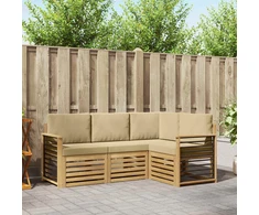 Sofų komplektai 4 pcs Balta ir kreminė 187,5 x 128,5 x 73 cm