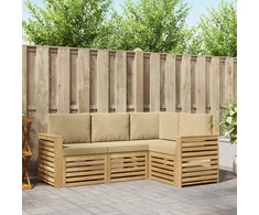 Sofų komplektai 4 pcs Balta ir kreminė 191 x 132,5 x 73 cm