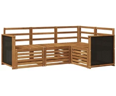 Sofų komplektai 4 pcs Kietos akacijos mediena