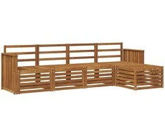 Lauko sofos komplektas 5 pcs Natūrali