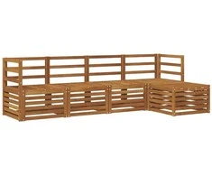 Lauko sofos komplektas 5 pcs Natūrali