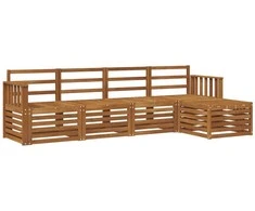Lauko sofos komplektas 5 pcs Natūrali
