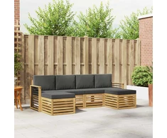 Sofų komplektai 6 pcs Balta ir antracito 249 x 122,5 x 73 cm