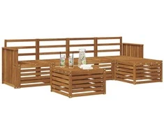 Lauko baldų komplektas Lauko sofos komplektas 6 pcs Natūrali