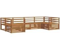 Lauko sofos komplektas 6 pcs Natūrali