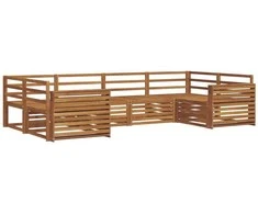 Lauko baldų komplektas Lauko sofos komplektas 6 pcs Natūrali