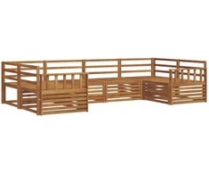 Lauko baldų komplektas Lauko sofos komplektas 6 pcs Natūrali
