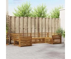 Lauko baldų komplektas Lauko sofos komplektas 6 pcs Natūrali