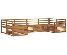 Lauko baldų komplektas Lauko sofos komplektas 6 pcs Natūrali