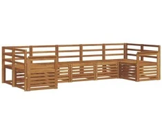 Sekcijos sofų komplektas 7 pcs Natūrali