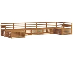 Lauko sofos komplektas 7 pcs Natūrali
