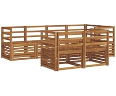 Sekcijos sofų komplektas 7 pcs Natūrali