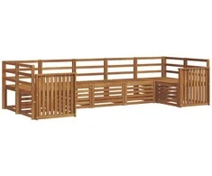 Sekcijos sofų komplektas 7 pcs Natūrali