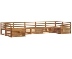 Lauko sofos komplektas 7 pcs Natūrali