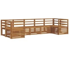 Sekcijos sofų komplektas 7 pcs Natūrali