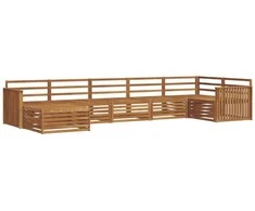 Lauko baldų komplektas Lauko sofos komplektas 7 pcs Natūrali