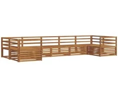 Lauko baldų komplektas Lauko sofos komplektas 7 pcs Natūrali