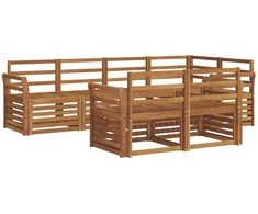 Sekcijos sofų komplektas 7 pcs Natūrali