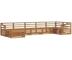 Sofa Lauko sofos komplektas 7 pcs Natūrali