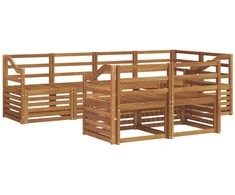 Sekcijos sofų komplektas 7 pcs Natūrali