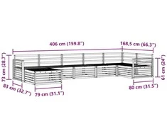 Sofa Lauko sofos komplektas 7 vnt. Natūrali