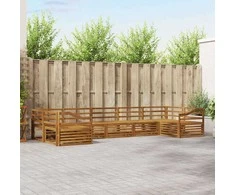 Lauko baldų komplektas Lauko sofos komplektas 7 pcs Natūrali