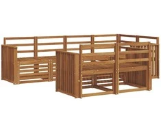 Sekcijos sofų komplektas 7 pcs Natūrali