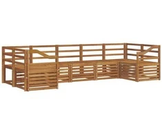 Sekcijos sofų komplektas 7 pcs Natūrali