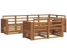 Sekcijos sofų komplektas 7 pcs Natūrali