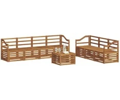 Lauko baldų komplektas Sofų komplektai 8 pcs Natūrali Kietos akacijos mediena