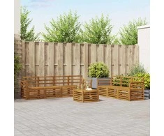 Lauko baldų komplektas Sofų komplektai 8 pcs Natūrali Kietos akacijos mediena